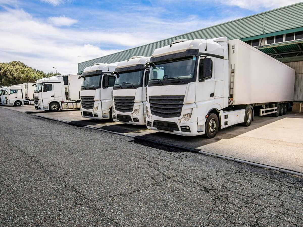 Fleet of trucks for delivery