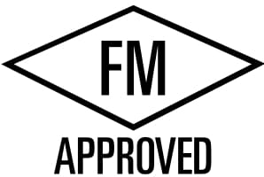 FM Approved logo inside a diamond shape.