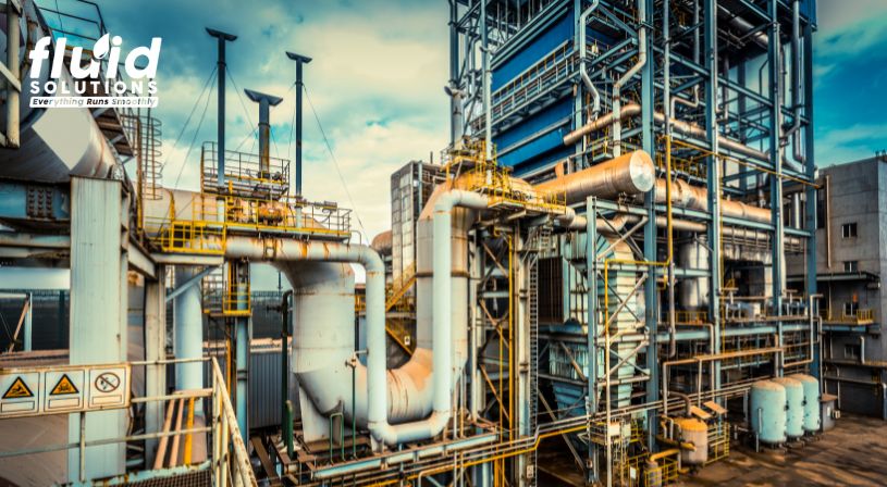 Fluid systems engineering group analyzing zinc vs zinc-free hydraulic oils in a specialized facility.