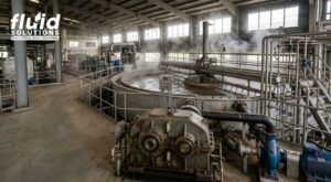 Industrial fluid processing system with clarifier equipment